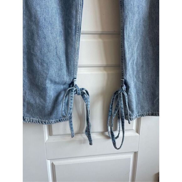 rag & bone Cotton Spliced High Rise Barrel Jeans in Alisha - Picture 3 of 7